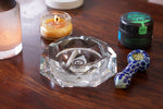 Etched Heavy Crystal Ashtray