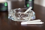 Etched Heavy Crystal Ashtray